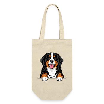 Berner Sennenhund - Geschenkbeutel für Flaschen - Natur - Vorne