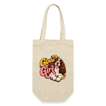 Englischer Springer-Spaniel - Geschenkbeutel für Flaschen - Natur - Vorne