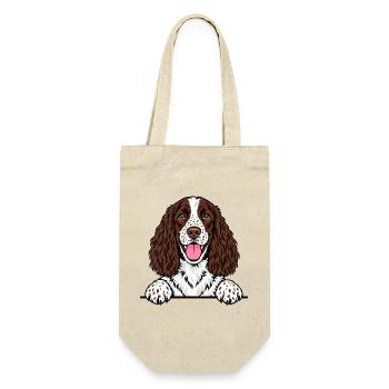English Springer Spaniel - Geschenkbeutel für Flaschen - Natur - Vorne