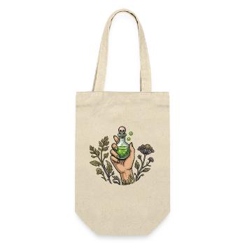 Alchemistischer Trank mit Kräutern - Geschenkbeutel für Flaschen - Natur - Vorne