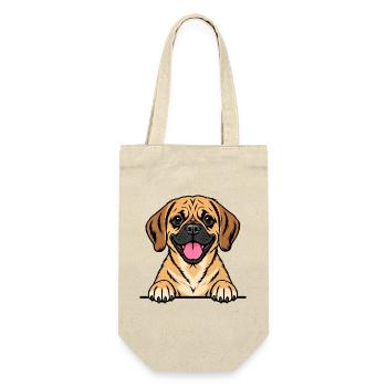 Puggle - Geschenkbeutel für Flaschen - Natur - Vorne