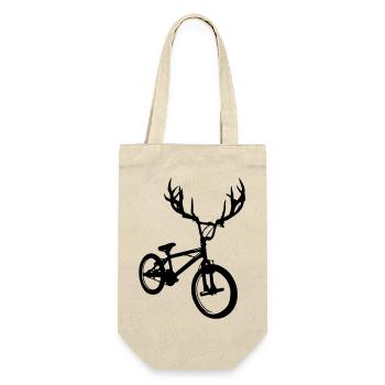 Wilde bmx - Geschenkbeutel für Flaschen - Natur - Vorne