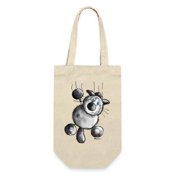 Crazy Cat Cartoon- t-shirt design - Siamese Cat - Gift Bag for Bottles - nature - Front