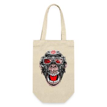 Crazy Monkey - Geschenkbeutel für Flaschen - Natur - Vorne