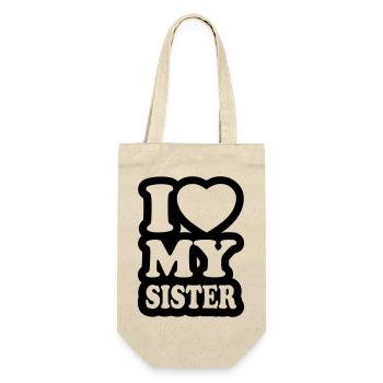 I love my sister - J'aime ma soeur - Sac à bouteille - nature - Devant