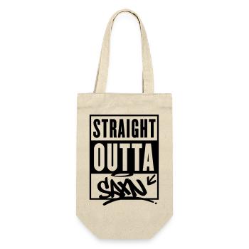 straight outta saxn sachsen - Geschenkbeutel für Flaschen - Natur - Vorne