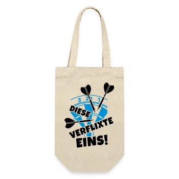 humor dart dartscheibe - Geschenkbeutel für Flaschen - Natur - Vorne