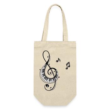 Clef with piano keys and music notes - Gift Bag for Bottles - nature - Front
