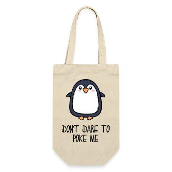 Cool Tier Vogel Statement Pinguin Südpol - Geschenkbeutel für Flaschen - Natur - Vorne