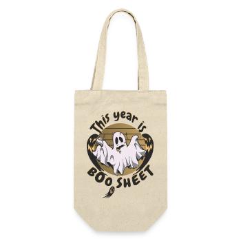 Dieses Jahr ist Boo Schlecht - Geschenkbeutel für Flaschen - Natur - Vorne