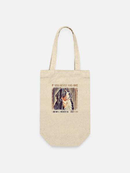 Berner Sennenhund - Geschenkbeutel für Flaschen - Natur