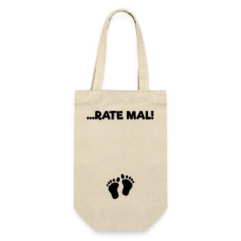 Baby Babyfüße Schwanger Statement Schwangerschaft - Geschenkbeutel für Flaschen - Natur - Vorne