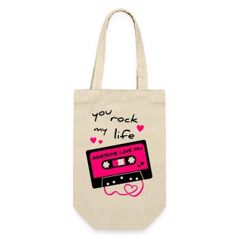Love Mix Tape - Gift Bag for Bottles - nature - Front