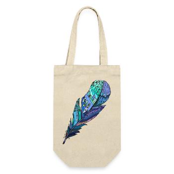 Feather - Gift Bag for Bottles - nature - Front