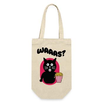 Filme Katze Popcorn Statement Theater Streaming - Geschenkbeutel für Flaschen - Natur - Vorne