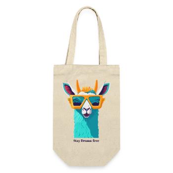Retro Lama Revolt - Gift Bag for Bottles - nature - Front