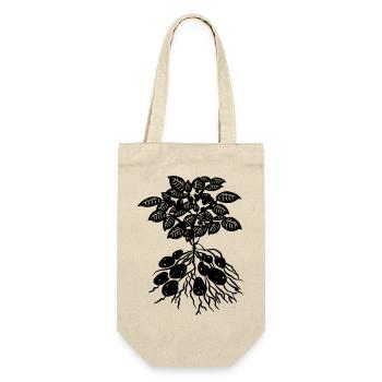 Logo de la plante de pomme de terre - Sac à bouteille - nature - Devant
