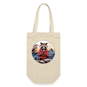 Japan Tanuki / Raccoon in Anime Style - Gift Bag for Bottles - nature - Front