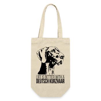 German Shorthair life is better Dogs Wilsigns - Gift Bag for Bottles - nature - Front