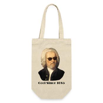 Johann Sebastian Bach – Cool mit Sonnenbrille und - Geschenkbeutel für Flaschen - Natur - Vorne