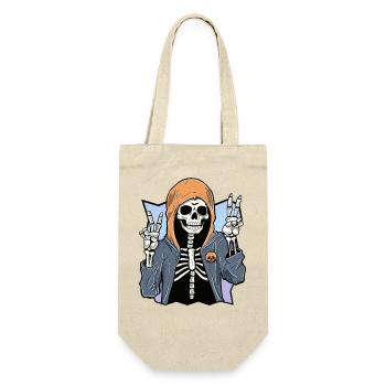 Skeleton with Hoodie - Geschenkbeutel für Flaschen - Natur - Vorne
