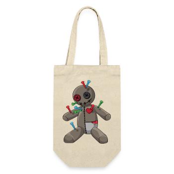 Phasmophobia Voodoo Puppe mit bunte Nadeln - Geschenkbeutel für Flaschen - Natur - Vorne