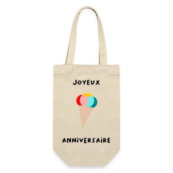 HAPPY BIRTHDAY. HAPPY BIRTHDAY. ANNIVERSARY. - Gift Bag for Bottles - nature - Front