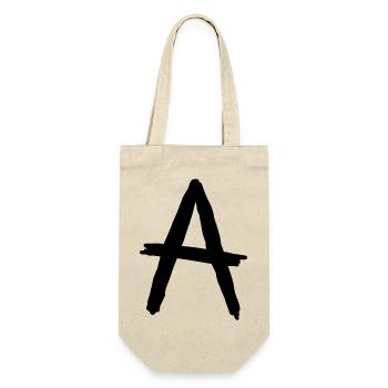Buchstaben A - Geschenkbeutel für Flaschen - Natur - Vorne