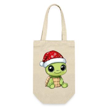 Turtle Christmas Cute Cute Christmassy - Gift Bag for Bottles - nature - Front