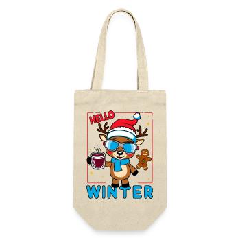 Cute Reindeer - Gift Bag for Bottles - nature - Front