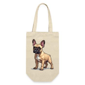 Französische Bulldogge, French Bulldog Bouledogue - Gift Bag for Bottles - nature - Front