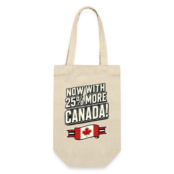 Maintenant avec 25 % plus de Canada – Satire des tarifs commerciaux - Sac à bouteille - nature - Devant
