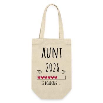 Tante en devenir 2026 Cadeau Grossesse - Sac à bouteille - nature - Devant