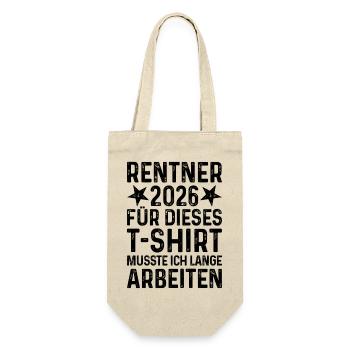 Retiree 2026 TShirt Grunge Pension Sayings Retirement - Gift Bag for Bottles - nature - Front