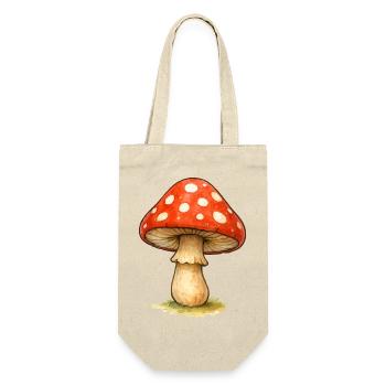 Red Mushroom Illustration - Gift Bag for Bottles - nature - Front