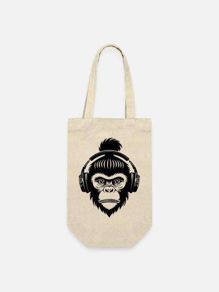 Affenkopf mit Haarknoten Urban Club Shirt - Geschenkbeutel für Flaschen - Natur