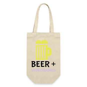Pixel-Bier-Videospiele - Geschenkbeutel für Flaschen - Natur - Vorne