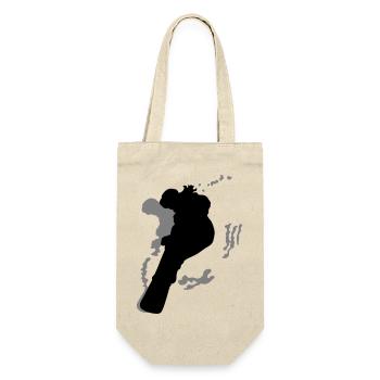 Snowboard girl - Geschenkbeutel für Flaschen - Natur - Vorne