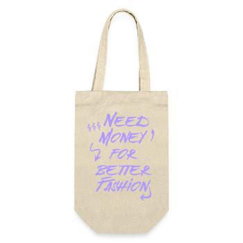 Besoin d’argent pour une meilleure mode – Trend Merch - Sac à bouteille - nature - Devant