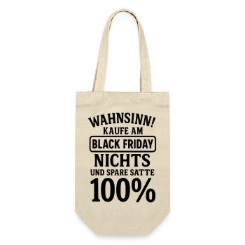 black friday lustiger spruch - Geschenkbeutel für Flaschen - Natur - Vorne