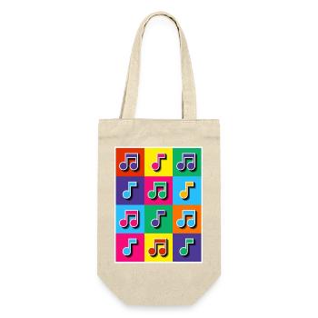 Pop Art Music Notes Mosaic - Gift Bag for Bottles - nature - Front
