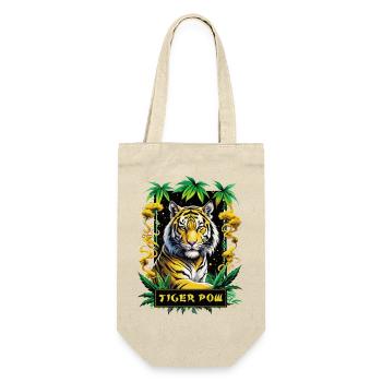 Tiger Pow - Geschenkbeutel für Flaschen - Natur - Vorne