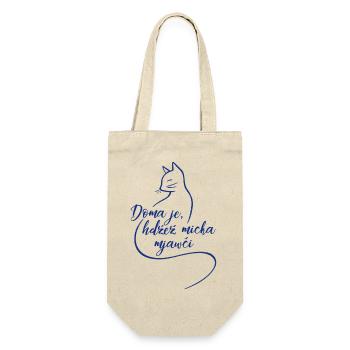 Doma je, hźež micka mjawči. - Geschenkbeutel für Flaschen - Natur - Vorne
