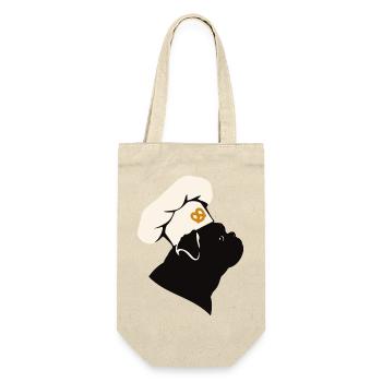 Chien Baker Minimaliste avec Chapeau - Sac à bouteille - nature - Devant