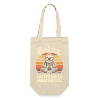 Entspann dich Faultier, Zen-Sonnenuntergang - Geschenkbeutel für Flaschen - Natur - Vorne