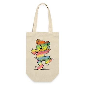 Colorful Cartoon Bear Rainbow Neon Style - Gift Bag for Bottles - nature - Front
