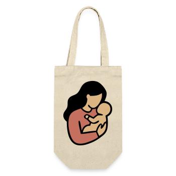 Mom Baby Boho Minimalism - Gift Bag for Bottles - nature - Front