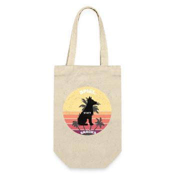 Retro - Geschenkbeutel für Flaschen - Natur - Vorne