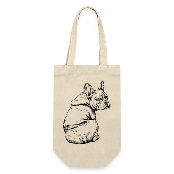 Bouledogue français Pull câlin - Sac à bouteille - nature - Devant