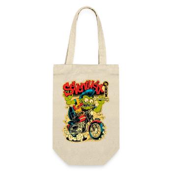Green Monster on Motorcycle – Comic Style - Gift Bag for Bottles - nature - Front